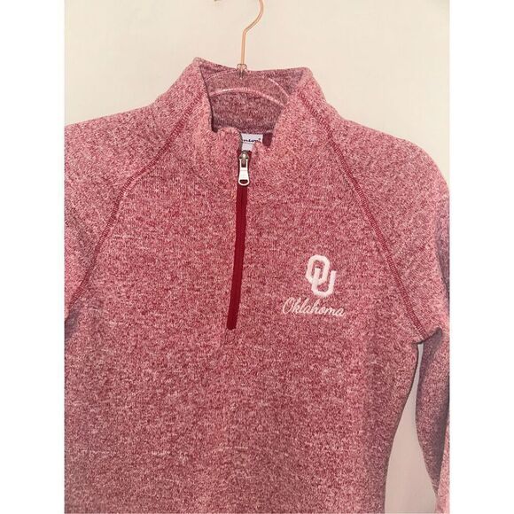 Champion Oklahoma University OU Sooners 1/4 Zip M Red Womens - Picture 2 of 4
